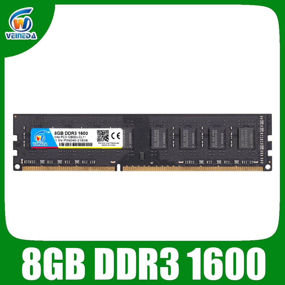 VEINEDA DDR3 4GB 8GB ޸ Ram ddr 3 1333 1600 ..